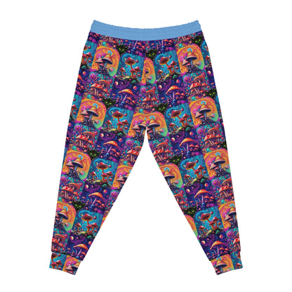 Colorful Mushroom Pattern Athletic Joggers - Funky & Cozy Activewear