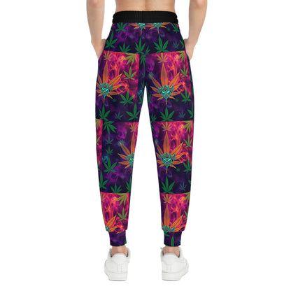 Vibrant Cannabis Graphic Joggers for Active Comfort