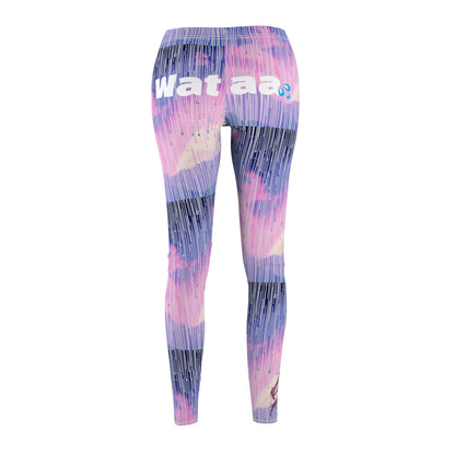 "Wataa" Watercolor Women’s Leggings | Yoga Pants, Activewear, Fitness, Casual, Gift for Her