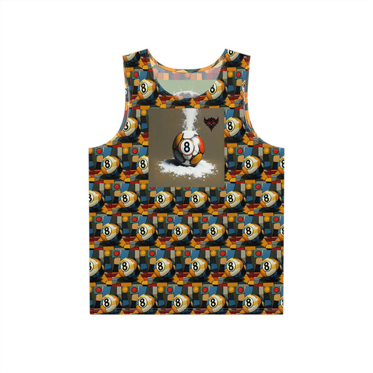 Billiard Themed Men's Tank Top, Pool Party Shirt, Summer Casual Wear, Sports Apparel, Gambling Gift