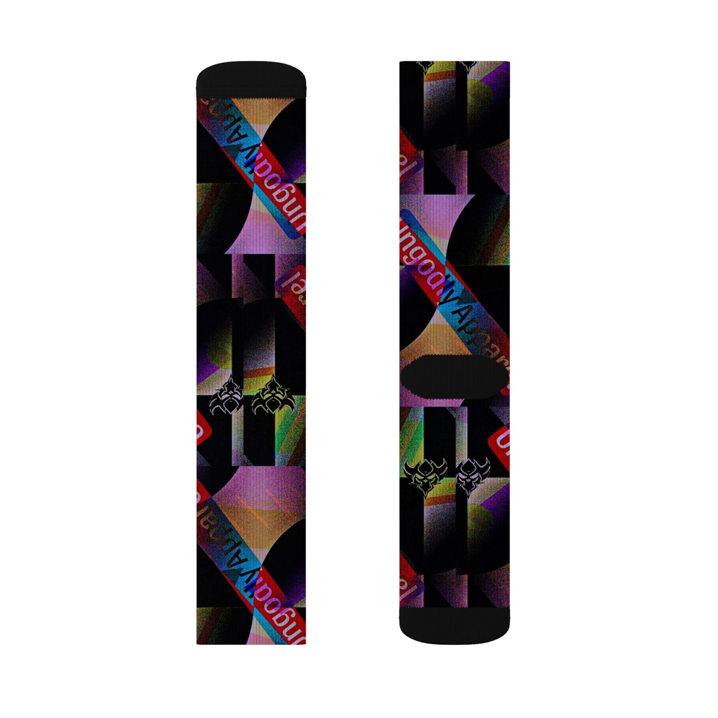 Abstract Neon Pattern Sublimation Socks