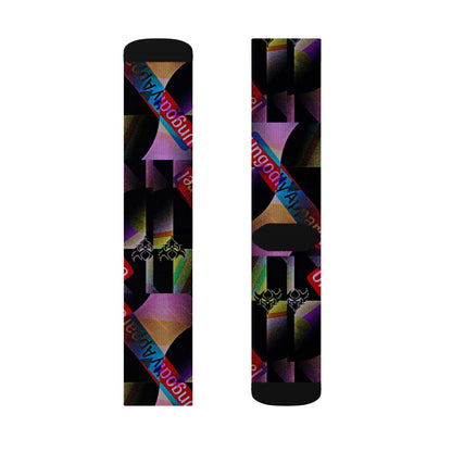 Abstract Neon Pattern Sublimation Socks