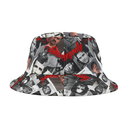 "Ungodly True Crime Serial Killers" Vintage Bucket Hat – Retro Collage Design