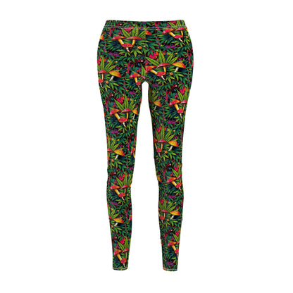 Tropical "Weed and Boomers" Floral Women's Leggings - Casual and Comfortable Athleisure Wear