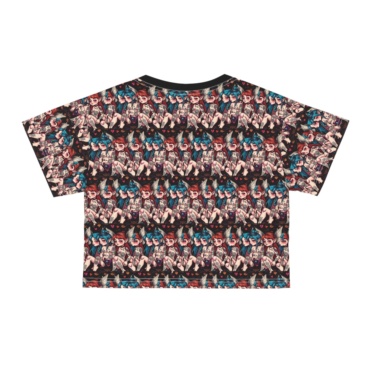 "Fairy" Bold Graphic Crop Tee, Edgy Streetwear, Festival Fashion, Urban Style T-Shirt, Casual Summer Top, Unique Gift Idea