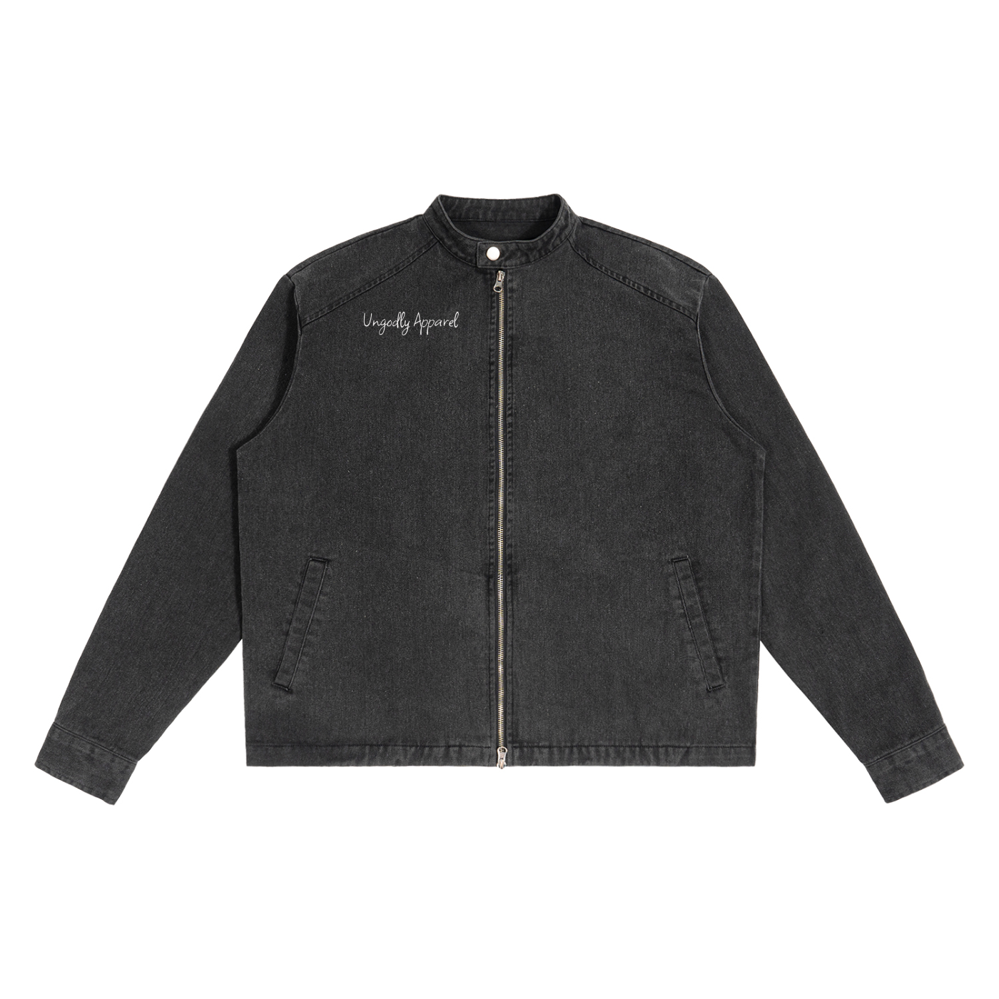 Ungodly Apparel Logo Denim Vintage Washed Jacket