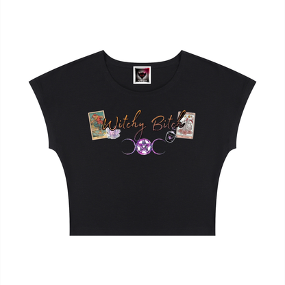 Women's Slim Crop T-Shirt "Witchy Bitch"