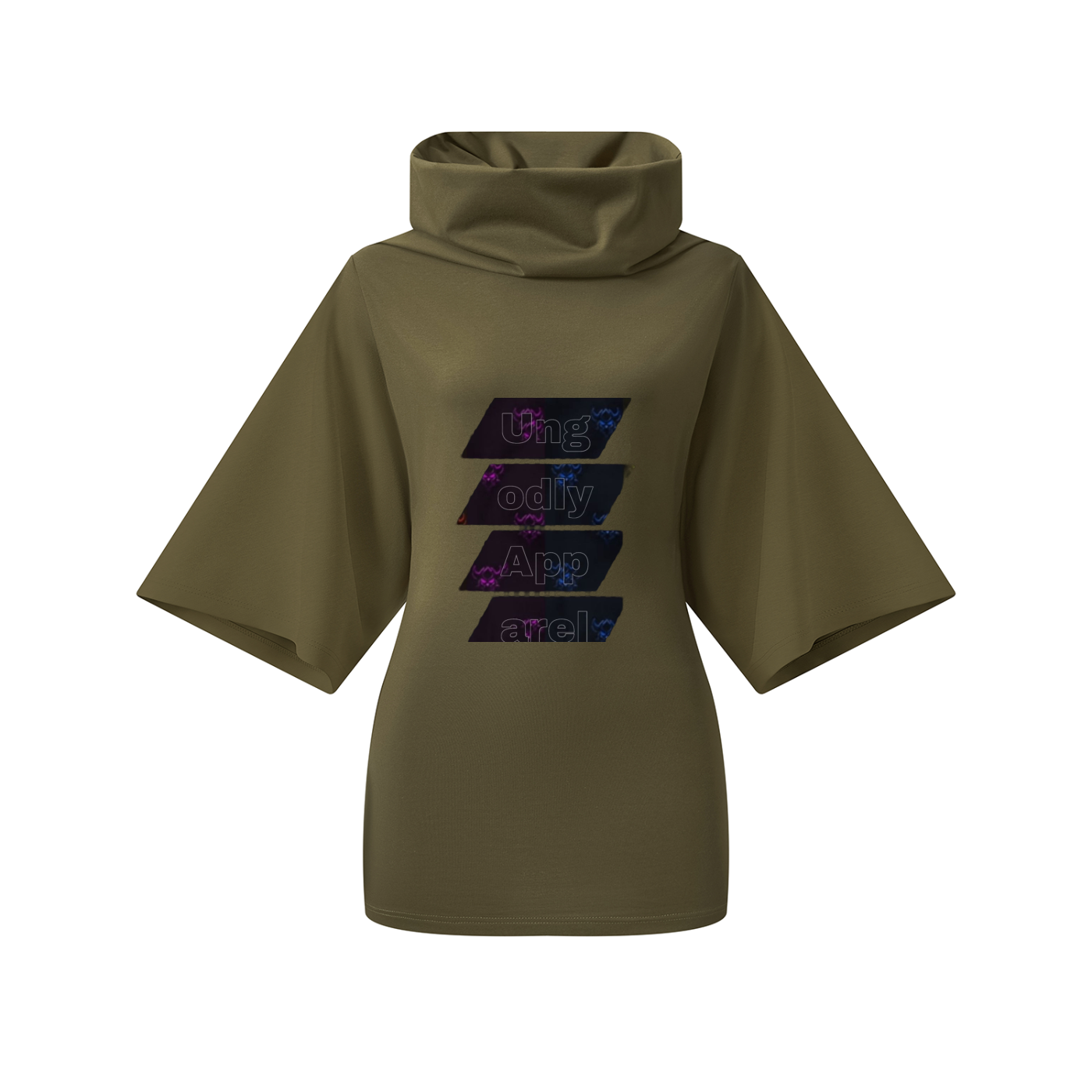 "Ungodly Apparel" Women’s Turtleneck Batwing T-Shirt