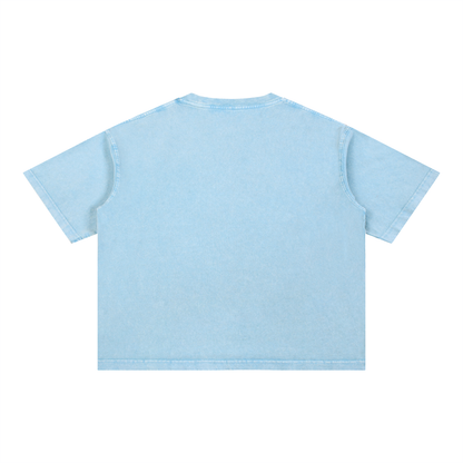 "No Handouts, Just Hustle" Mineral Wash Boxy Cotton T-Shirt