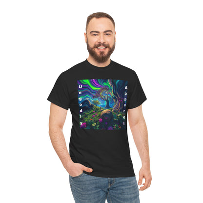 Ungodly Apparel Unisex Heavy Cotton Tee - Vibrant Nature Design