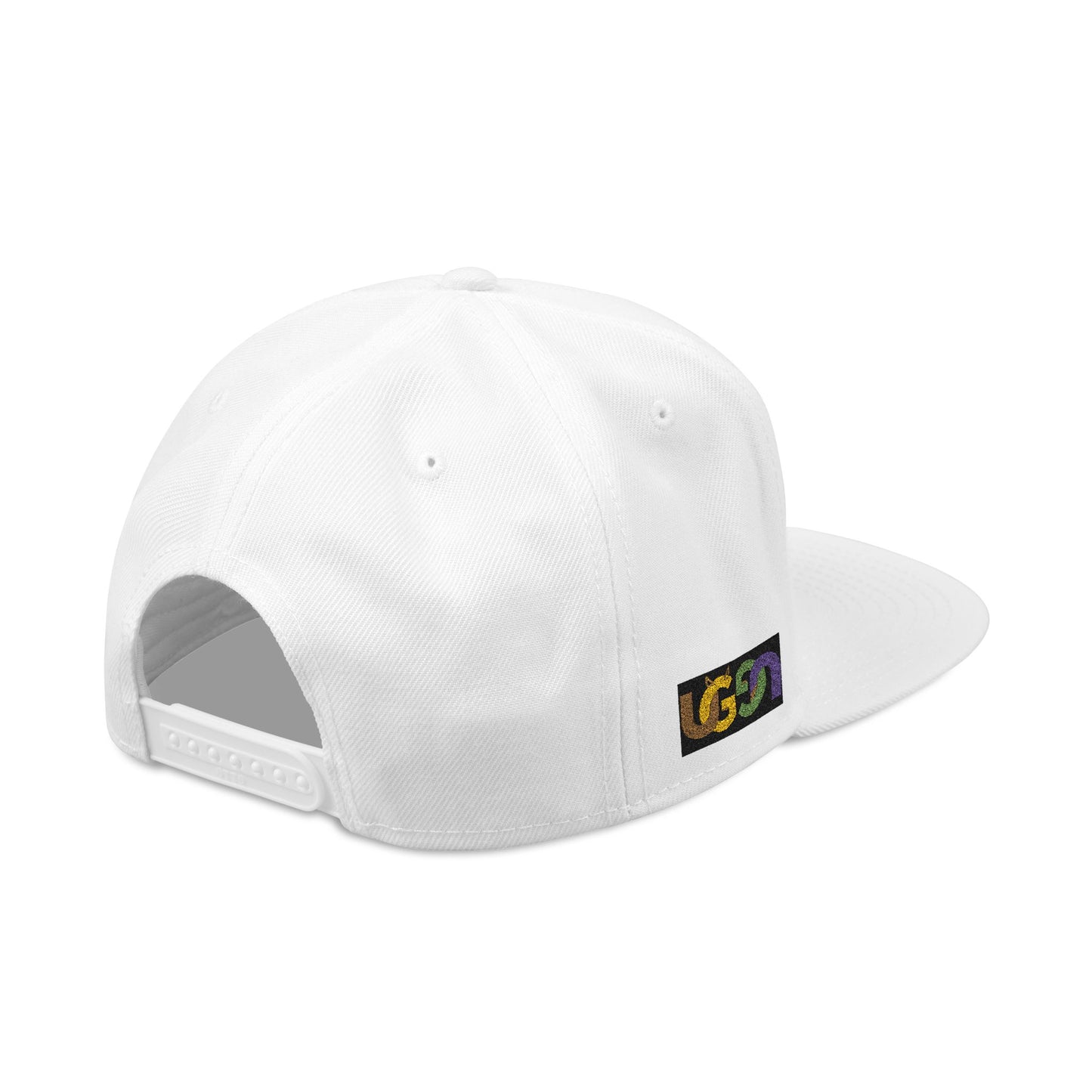 Embroidered Snapback Hat — 'Ungodly Apparel' Purple Script