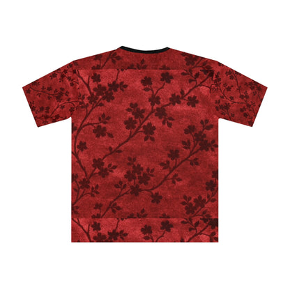 Ungodly Apparel Tarot-Style Graphic T-Shirt — The Lovers Red Floral Print