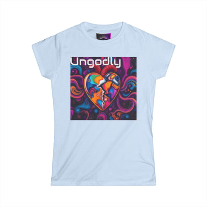Ungodly Heart Women's Tee — Colorful Broken Heart Graphic Shirt