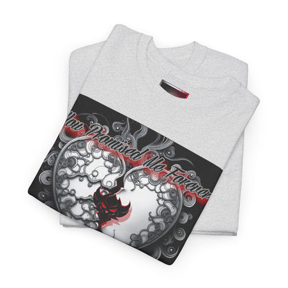 Unisex Heavy Cotton Tee - " You Promised the Forever But Lost in a Moment" Graphic Tee - Perfect for Casual Wear and Gift Giving