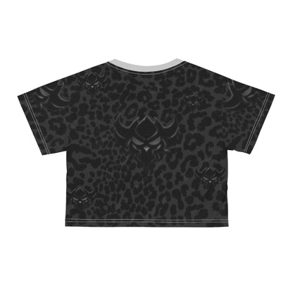 Ungody Apparel Dark Black Panther Skull Crop Tee — Gothic Streetwear