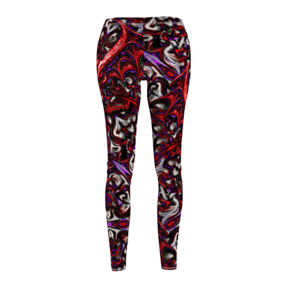 "Chill of Darkness" Vibrant Artistic Patterned Leggings – Perfect for Casual Wear or Festivals