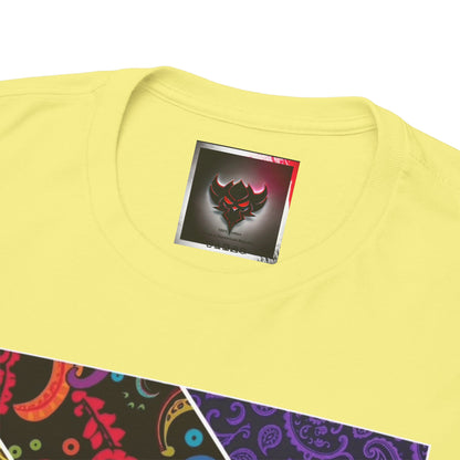Patchwork Bandana Tee – Psychedelic Bandana Patchwork T-Shirt with Ungodly Apparel Logo