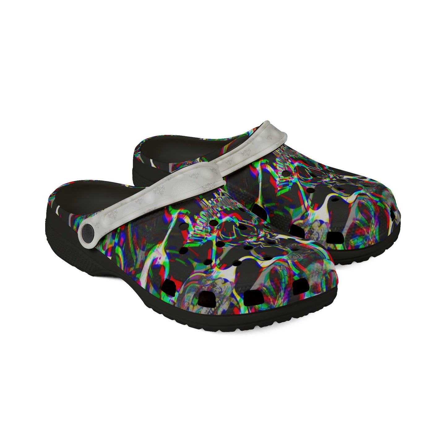 Ungodly Apparel Skull Glitch Clog