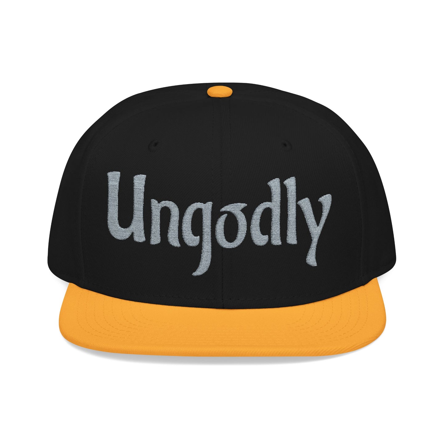 Embroidered Snapback Hat — Retro Sparkle Script