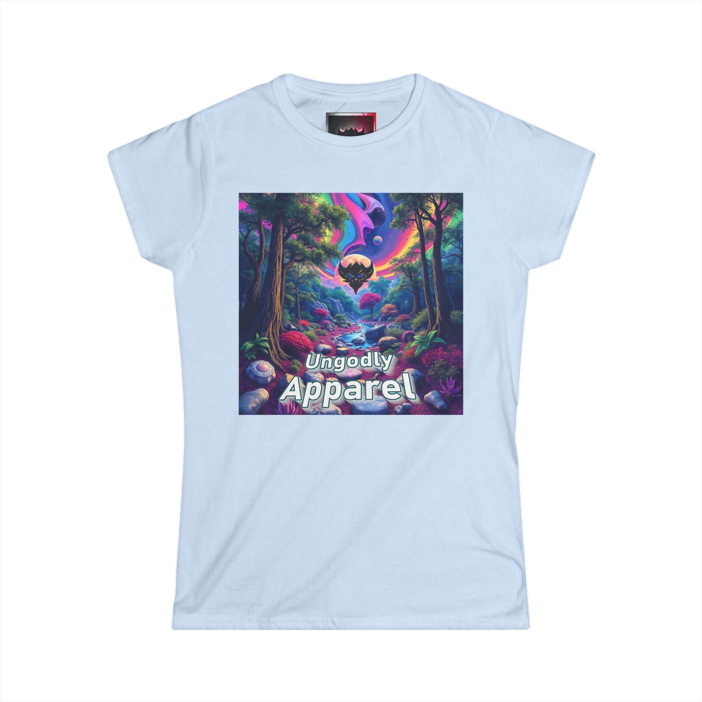Women's Softstyle Tee - Ungodly Apparel Rainbow Forest Design