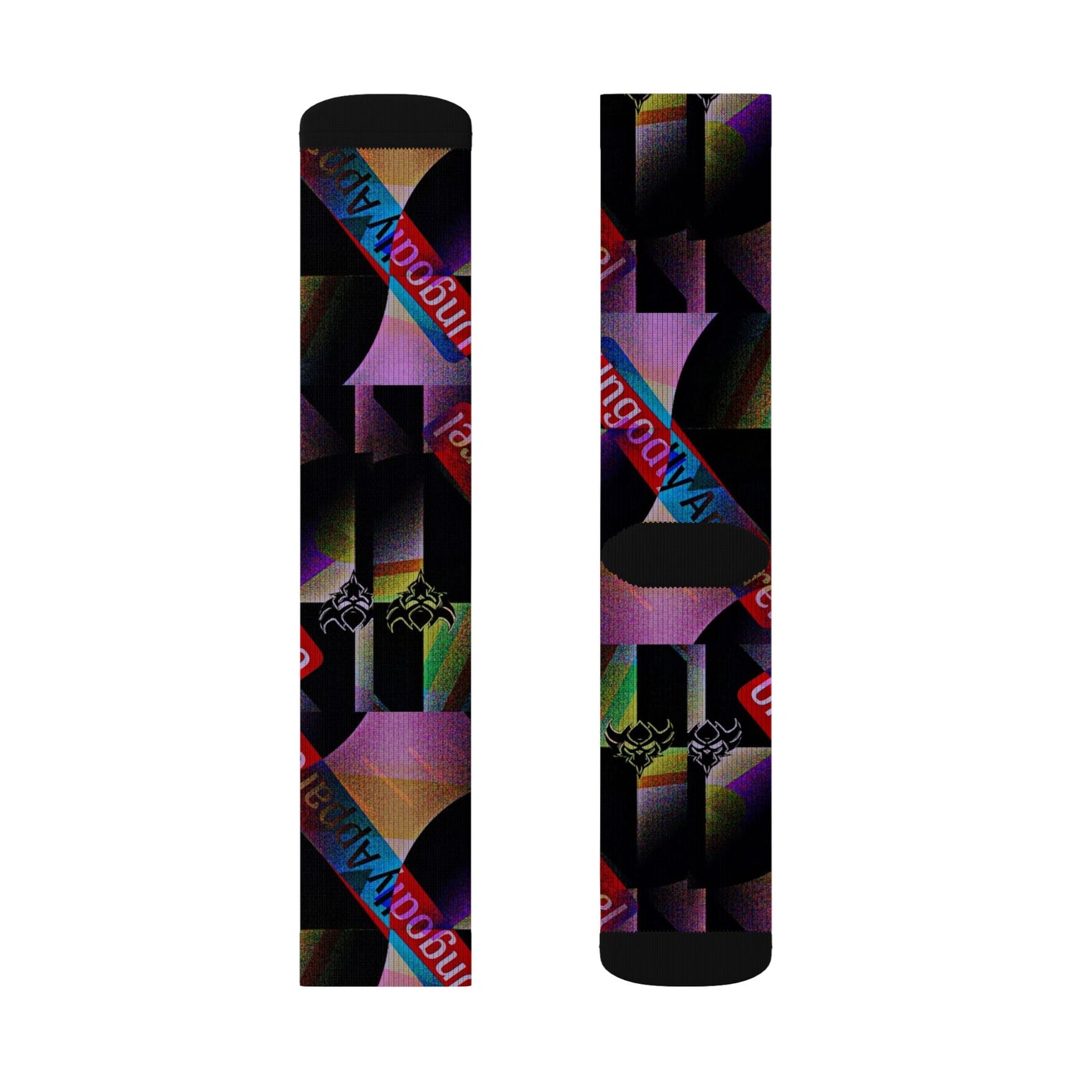Abstract Neon Pattern Sublimation Socks