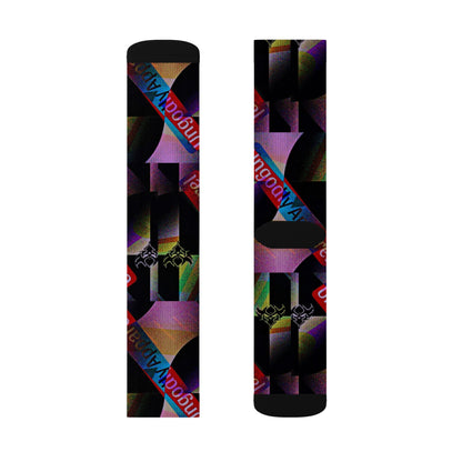 Abstract Neon Pattern Sublimation Socks