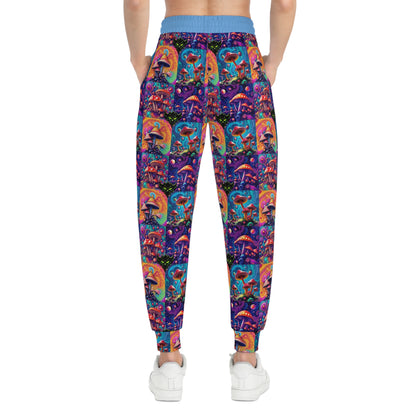 Colorful Mushroom Pattern Athletic Joggers - Funky & Cozy Activewear