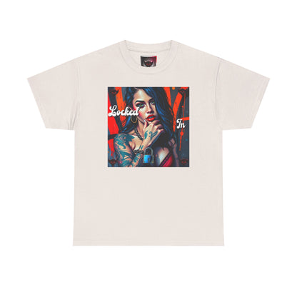 "Locked In" Graphic Unisex Heavy Cotton Tee - Stylish Tattoo Art Shirt