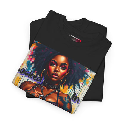 Empowered Art Unisex Heavy Cotton Tee - "Locked In" Design BLK