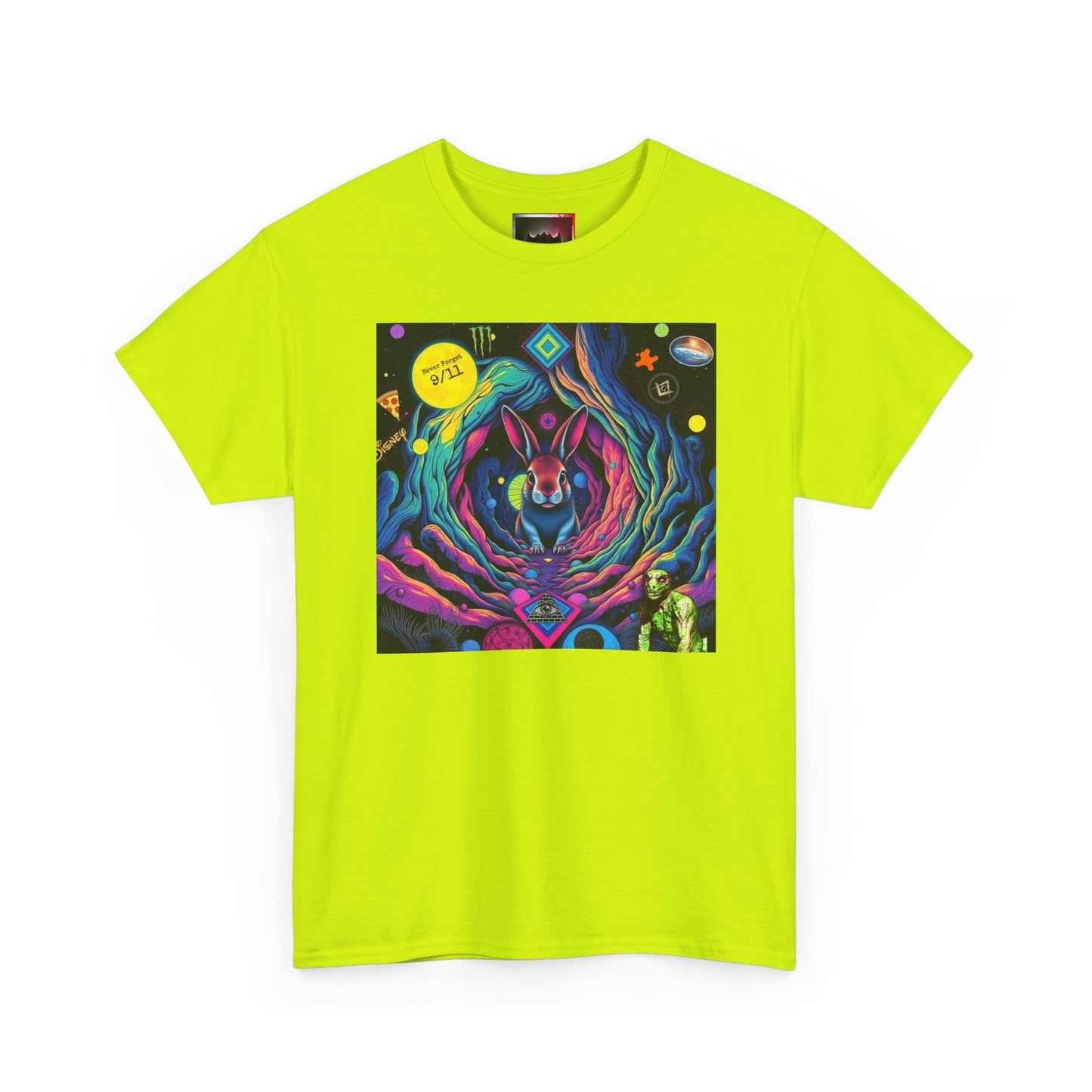 Psychedelic Cosmic Rabbit Hole T-Shirt — Vibrant Trippy Space Art Tee
