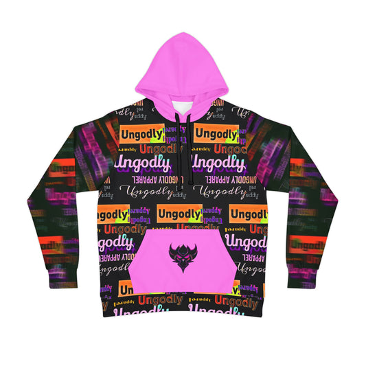 Ungodly Apparel Pattern Hoodie — Vibrant Athletic Hoodie
