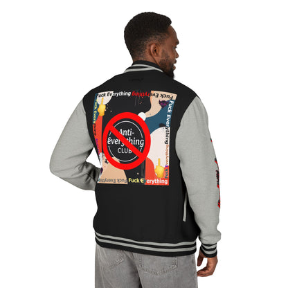 Unisex Heavyweight "Anti-Everything Club" Letterman Jacket