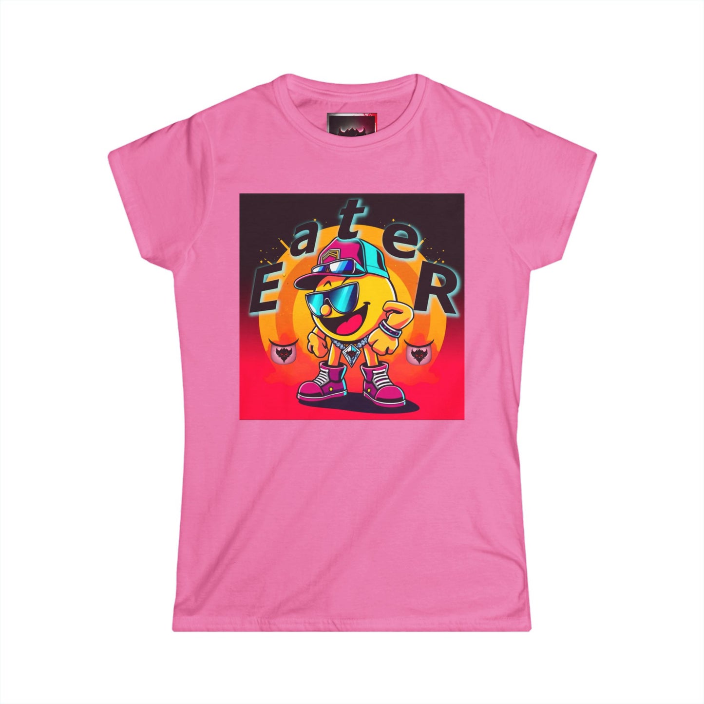 Fun Cartoon "Eater" Women's Softstyle Tee - Vibrant Graphic Tee for Casual Wear
