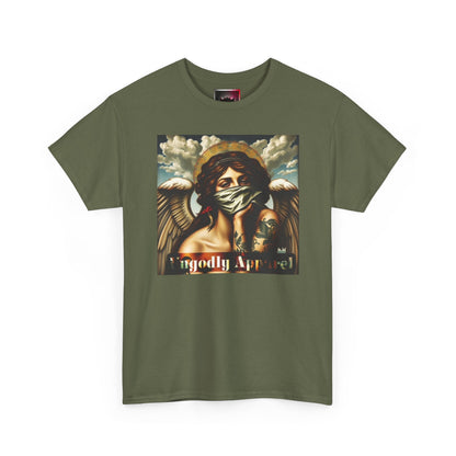 Angel Portrait Graphic Tee — 'Ungodly Apparel' Streetwear T-Shirt