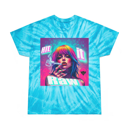 Vibrant Tie-Dye Tee - 'Hit It Raw' & 'No Filter Just Paper' Designs