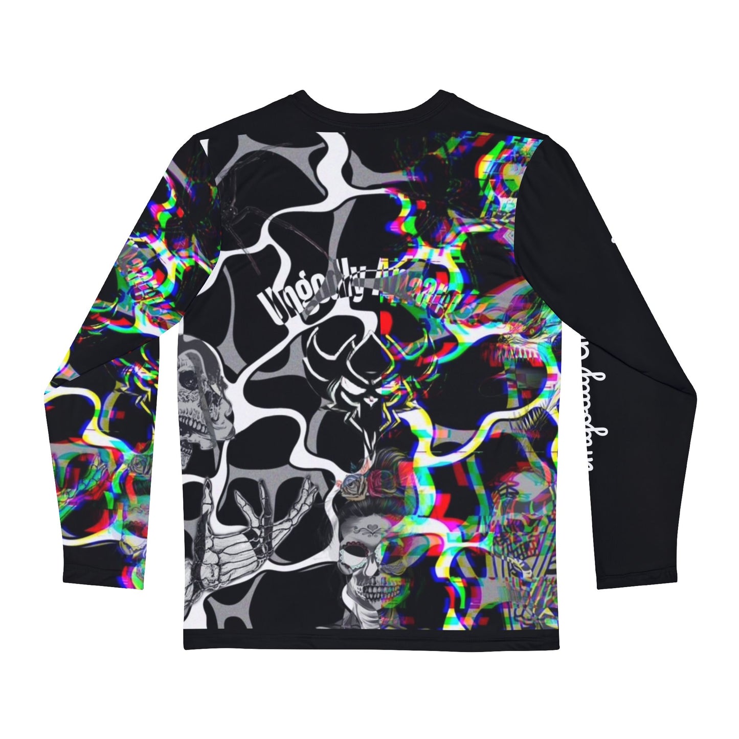 Ungodly Glitch Skull Long Sleeve Shirt