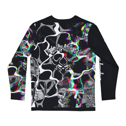 Ungodly Glitch Skull Long Sleeve Shirt