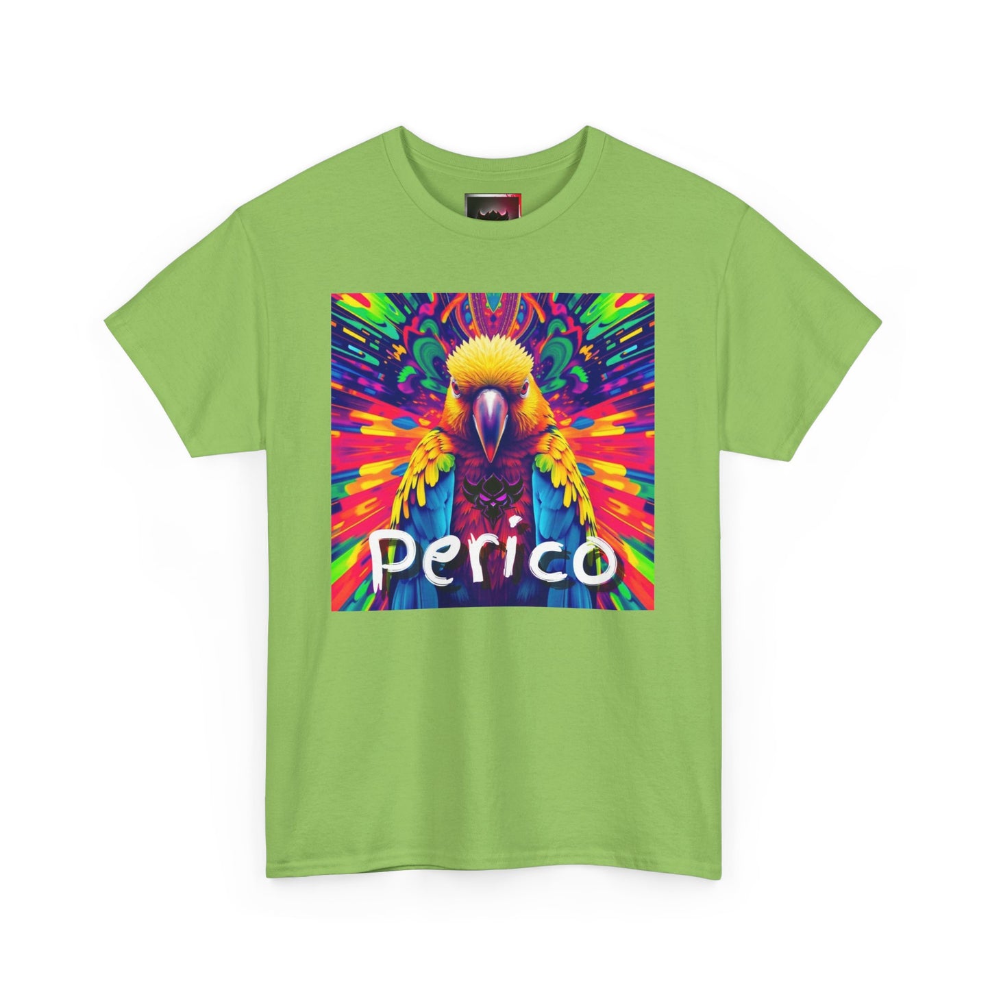 "Perico" Colorful Parrot Unisex Heavy Cotton Tee - Vibrant Tropical Shirt
