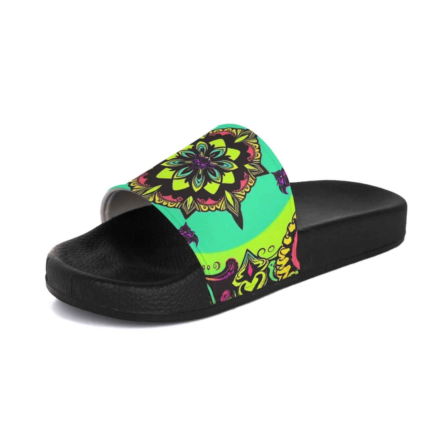 Colorful Floral Women's Slide Sandals - Perfect for Summer Fun!
