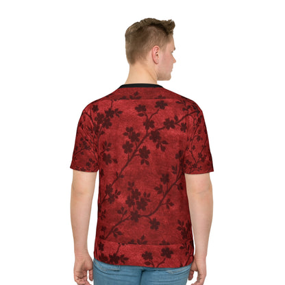Ungodly Apparel Tarot-Style Graphic T-Shirt — The Lovers Red Floral Print