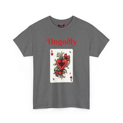 Ungodly Ace of Hearts Tee — Vintage Tattoo Card Graphic T-Shirt