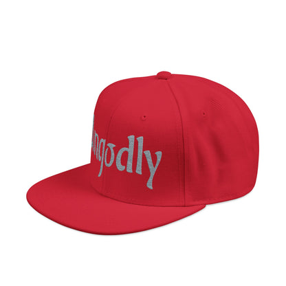 Embroidered Snapback Hat — Retro Sparkle Script