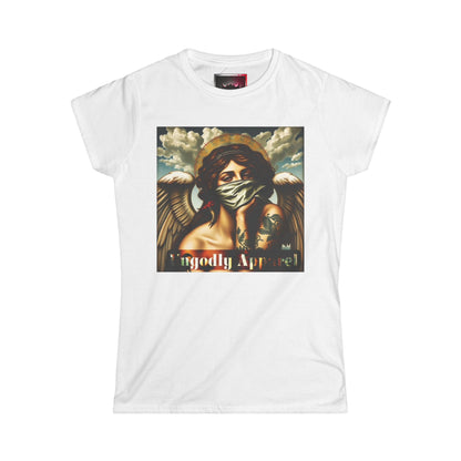 Angel with Mask Women's Tee — 'Ungodly Apparel' Vintage Graphic