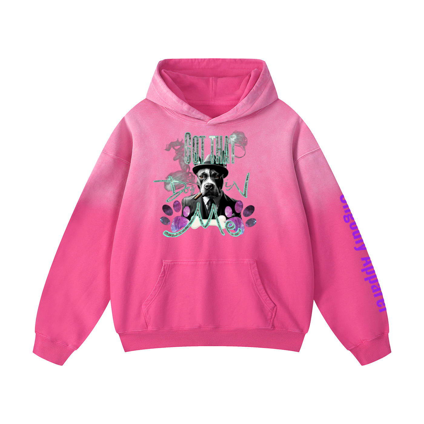 "Dog in Me" Heavyweight Sunfade Oversized Hoodie