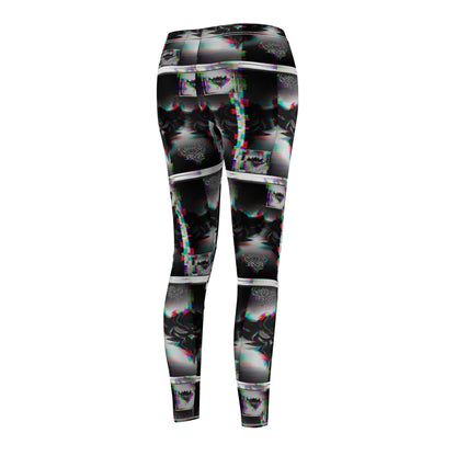 Stylish Women's AOP Leggings - Bold Black and White Design