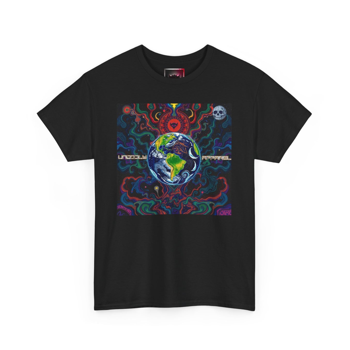 Unisex Heavy Cotton Tee - Vibrant "Ungodly Earth" Design for Nature Lovers