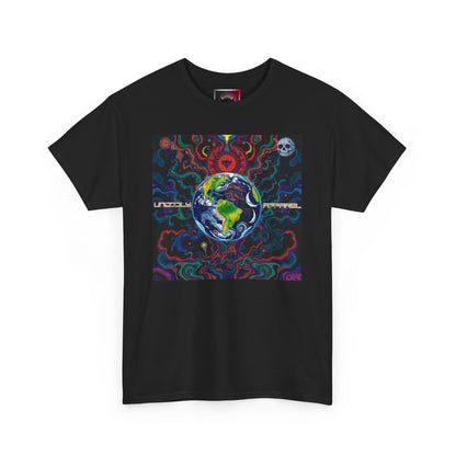 Unisex Heavy Cotton Tee - Vibrant "Ungodly Earth" Design for Nature Lovers