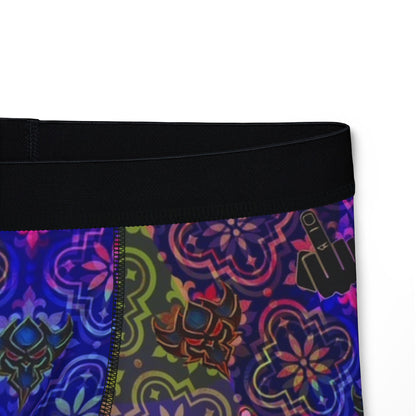 Men's Ungodly Apparel's Patterned Boxer Briefs — Vibrant Mosaic Floral Print