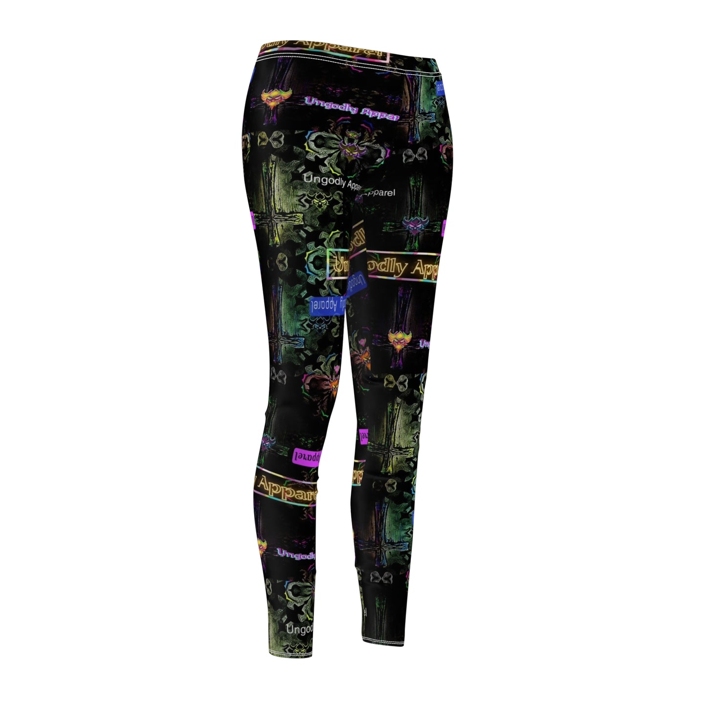 Vibrant Graphic Print Women's Leggings - Casual AOP Activewear