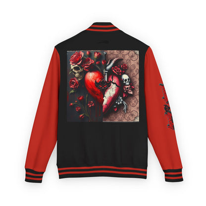 Ungodly Letterman Jacket — Gothic Broken Heart Rose Varsity Jacket